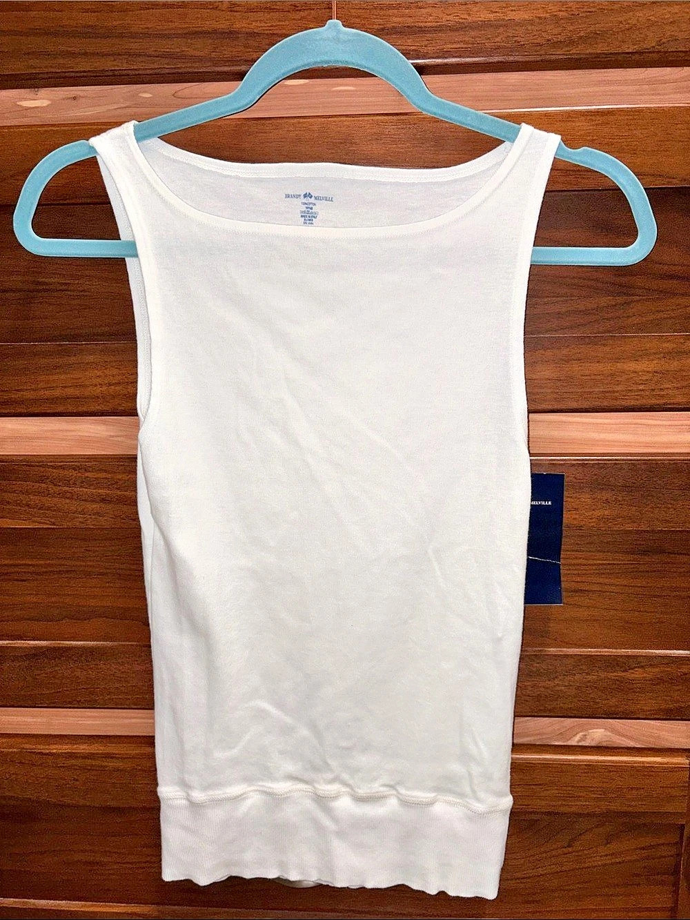 Brandy Melville NWT White Boatneck Tank Top